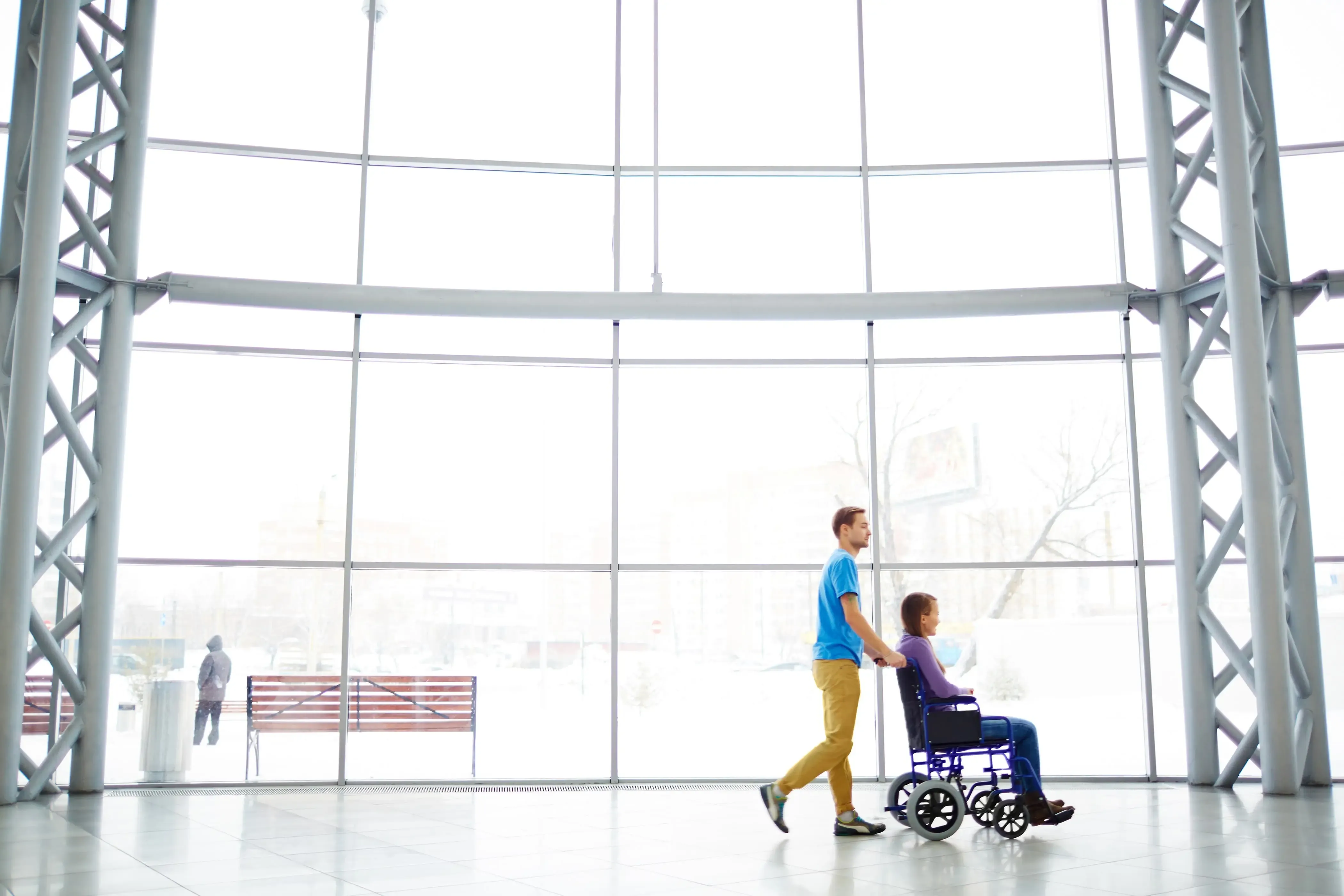 Wheelchair-accessible van with ramp for non emergency medical transportation